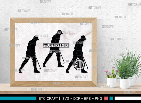 Golf Player Monogram, Golf Player Silhouette, Golf Svg, Golfer Svg, Sports svg, Golf Man Svg, SB00117 SVG ETC Craft 