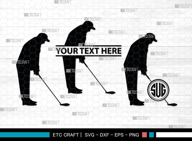 Golf Player Monogram, Golf Player Silhouette, Golf Svg, Golfer Svg, Sports svg, Golf Man Svg, SB00117 SVG ETC Craft 