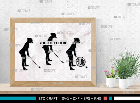 Golf Player Monogram, Golf Player Silhouette, Golf Svg, Golfer Svg, Sports svg, Golf Man Svg, SB00117 SVG ETC Craft 