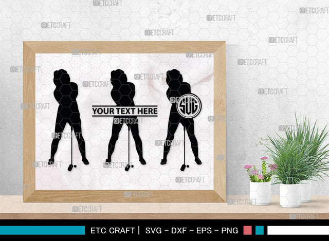 Golf Player Monogram, Golf Player Silhouette, Golf Svg, Golfer Svg, Sports svg, Golf Man Svg, SB00117 SVG ETC Craft 