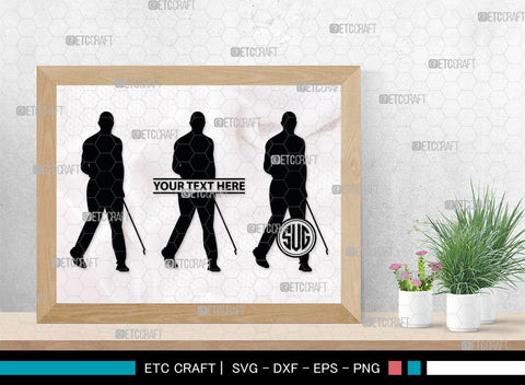 Golf Player Monogram, Golf Player Silhouette, Golf Svg, Golfer Svg, Sports svg, Golf Man Svg, SB00117 SVG ETC Craft 