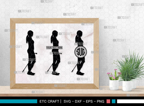 Golf Player Monogram, Golf Player Silhouette, Golf Svg, Golfer Svg, Sports svg, Golf Man Svg, SB00117 SVG ETC Craft 