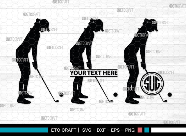 Golf Player Monogram, Golf Player Silhouette, Golf Svg, Golfer Svg, Sports svg, Golf Man Svg, SB00117 SVG ETC Craft 