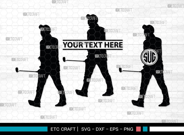 Golf Player Monogram, Golf Player Silhouette, Golf Svg, Golfer Svg, Sports svg, Golf Man Svg, SB00117 SVG ETC Craft 