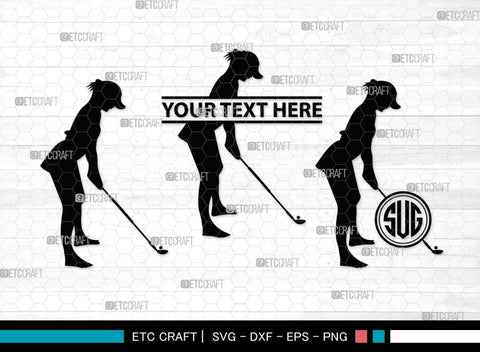 Golf Player Monogram, Golf Player Silhouette, Golf Svg, Golfer Svg, Sports svg, Golf Man Svg, SB00117 SVG ETC Craft 