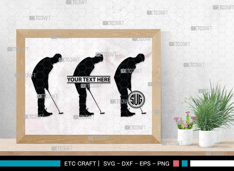Golf Set Monogram, Golf Set Silhouette, Golfing Silhouette Svg, Golf Player Svg, Golf Ball Svg, Golf Club Svg, Sports, SB00118 SVG ETC Craft 