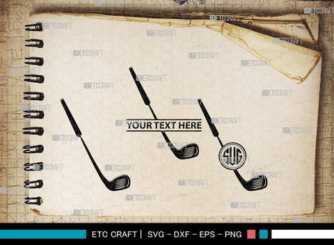 Golf Set Monogram, Golf Set Silhouette, Golfing Silhouette Svg, Golf Player Svg, Golf Ball Svg, Golf Club Svg, Sports, SB00118 SVG ETC Craft 