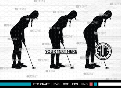 Golf Set Monogram, Golf Set Silhouette, Golfing Silhouette Svg, Golf Player Svg, Golf Ball Svg, Golf Club Svg, Sports, SB00118 SVG ETC Craft 