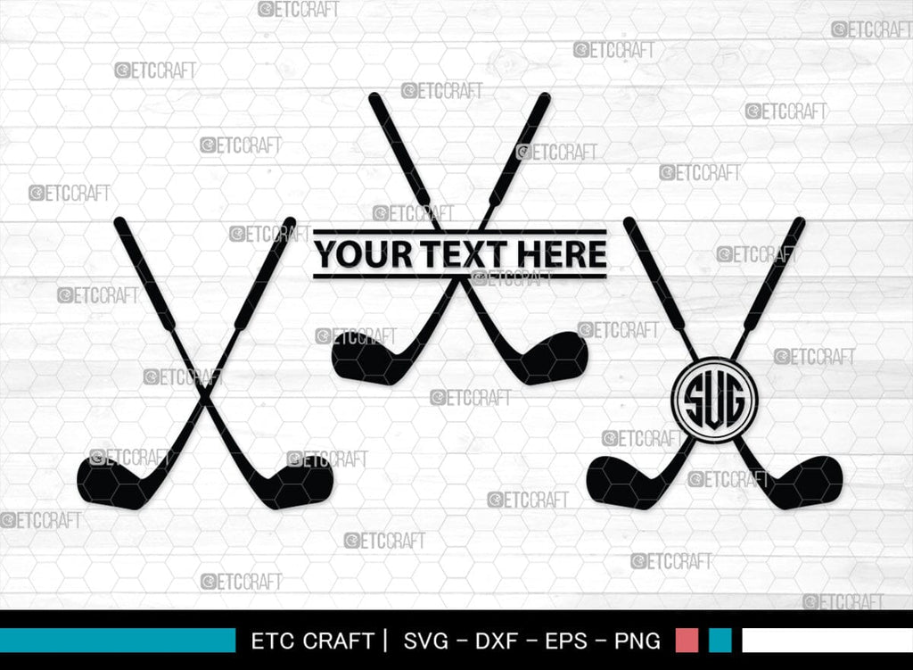 Golf Set Monogram, Golf Set Silhouette, Golfing Silhouette Svg, Golf ...