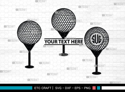 Golf Set Monogram, Golf Set Silhouette, Golfing Silhouette Svg, Golf Player Svg, Golf Ball Svg, Golf Club Svg, Sports, SB00118 SVG ETC Craft 
