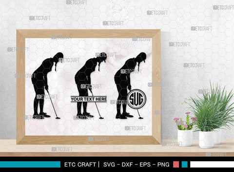 Golf Set Monogram, Golf Set Silhouette, Golfing Silhouette Svg, Golf Player Svg, Golf Ball Svg, Golf Club Svg, Sports, SB00118 SVG ETC Craft 