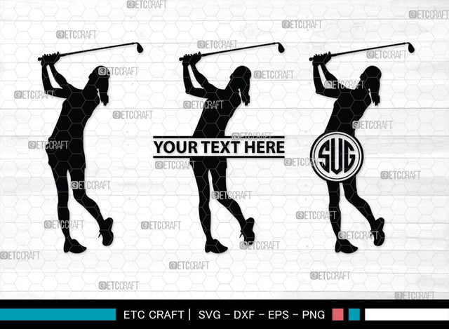 Golf Set Monogram, Golf Set Silhouette, Golfing Silhouette Svg, Golf Player Svg, Golf Ball Svg, Golf Club Svg, Sports, SB00118 SVG ETC Craft 