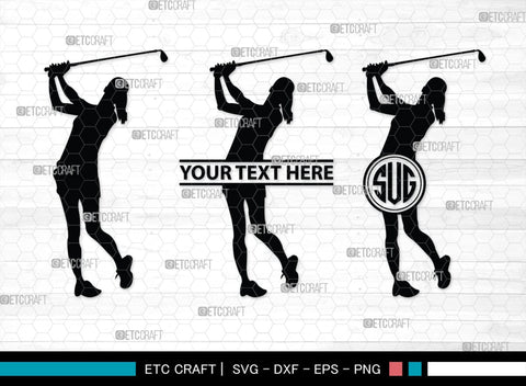 Golf Set Monogram, Golf Set Silhouette, Golfing Silhouette Svg, Golf Player Svg, Golf Ball Svg, Golf Club Svg, Sports, SB00118 SVG ETC Craft 