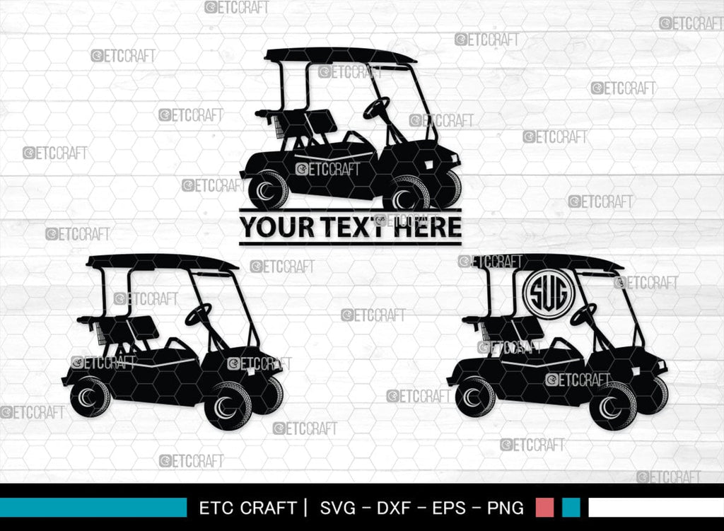 Golf Set Monogram, Golf Set Silhouette, Golfing Silhouette Svg, Golf ...