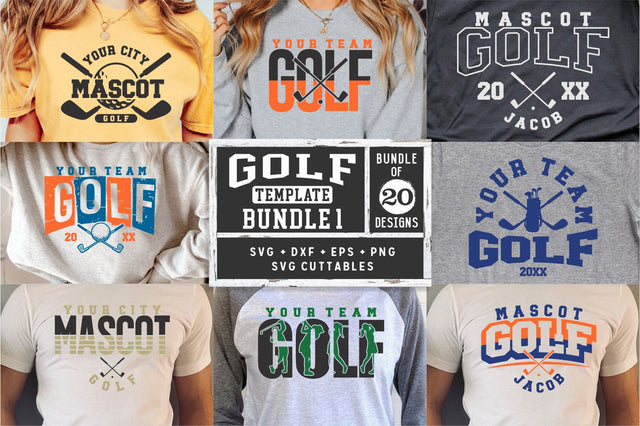 Golf svg Bundle - Golf Team - Golf Template Bundle 1 - svg - eps - dxf - png - Silhouette - Cricut - Digital Download SVG Svg Cuttables 