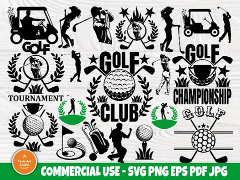 Golf SVG Bundle, Sports Svg, Logo Design Cut Files SVG TonisArtStudio 