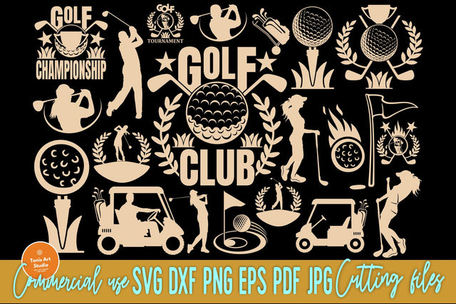 Golf SVG Bundle, Sports Svg, Logo Design Cut Files SVG TonisArtStudio 