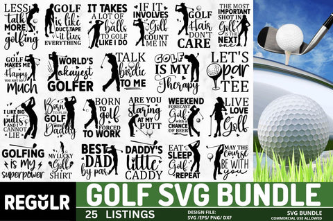 Golf SVG Bundle SVG Regulrcrative 