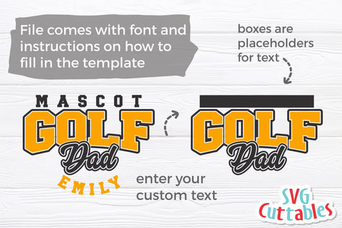 Golf svg Cut File - Golf Team - Golf Template 0012 - svg - eps - dxf - png - Distressed - Silhouette - Cricut - Digital Download SVG Svg Cuttables 