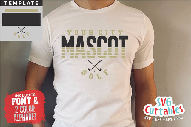 Golf svg Cut File - Golf Team - Golf Template 0014 - svg - eps - dxf - png - Distressed - Silhouette - Cricut - Digital Download SVG Svg Cuttables 