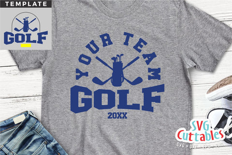 Golf svg Cut File - Golf Team - Golf Template 0017 - svg - eps - dxf - png - Silhouette - Cricut - Digital Download SVG Svg Cuttables 