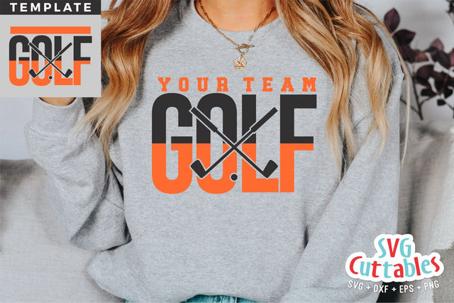 Golf svg Cut File - Golf Team - Golf Template 0019 - svg - eps - dxf - png - Silhouette - Cricut - Digital Download SVG Svg Cuttables 