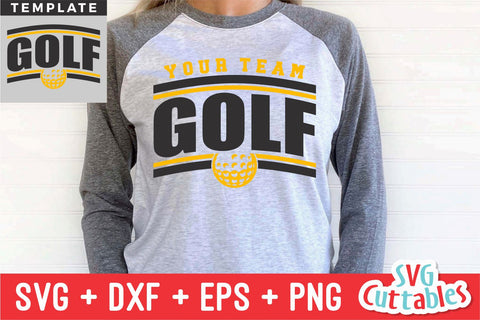 Golf svg Cut File - Golf Team - Golf Template 004 - svg - eps - dxf - png - Distressed - Silhouette - Cricut - Digital Download SVG Svg Cuttables 