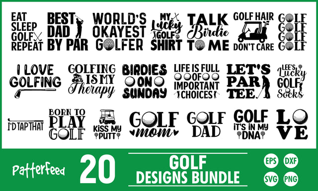 Golf SVG Designs Bundle SVG PatternFeed8 