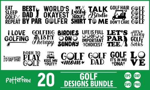 Golf SVG Designs Bundle SVG PatternFeed8 