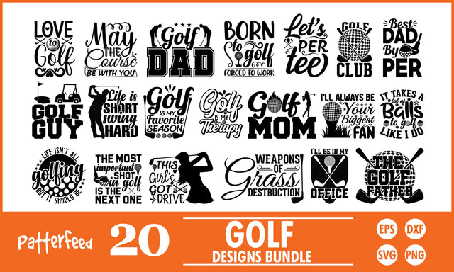 Golf SVG Designs Bundle SVG PatternFeed8 
