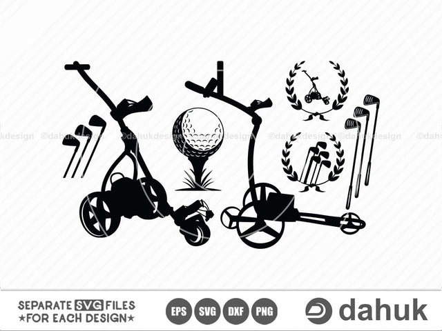 Golf svg, Electronic Bat Caddy, Bat Caddy, Golf Club svg, Golf Ball svg, svg, eps, dxf, png, clipart, cricut design space, vinyl cut files SVG dahukdesign 
