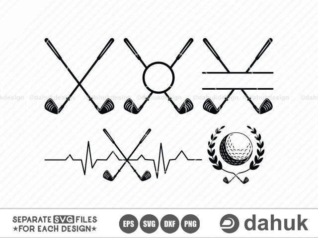 Golf svg, Golf Ball Logo svg, Golf Bat svg, Golf Ball Heartbeat, Golf Club svg, cricut design space, vinyl cut files SVG dahukdesign 