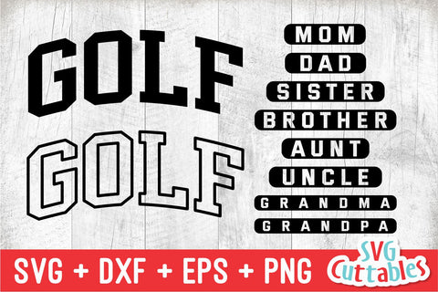 Golf svg - Golf Cut File - Golf Family - svg - eps - dxf - png - Silhouette - Cricut - Digital Download SVG Svg Cuttables 
