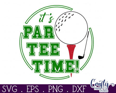 Golf Svg, Round Sports Sign Png, Par Tee Time SVG Crafty Mama Studios 