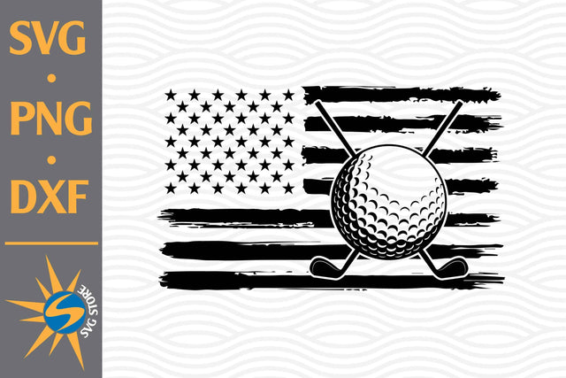 Golf US Flag SVG, PNG, DXF Digital Files Include SVG SVGStoreShop 