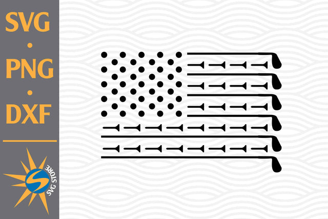 Golf US Flag SVG, PNG, DXF Digital Files Include SVG SVGStoreShop 