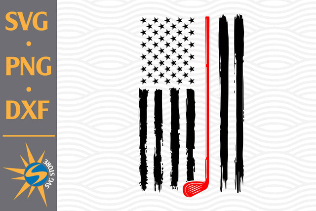 Golf US Flag SVG, PNG, DXF Digital Files Include SVG SVGStoreShop 
