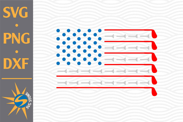 Golf US Flag SVG, PNG, DXF Digital Files Include SVG SVGStoreShop 