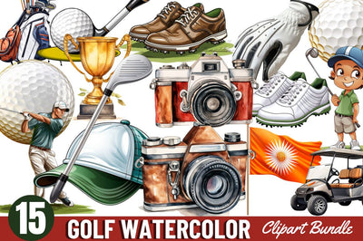 Golf Watercolor Sublimation clipart Sublimation Regulrcrative 