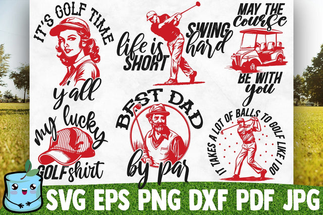 Golfing SVG Bundle - Retro Golf SVG Cut Files SVG MintyMarshmallows 