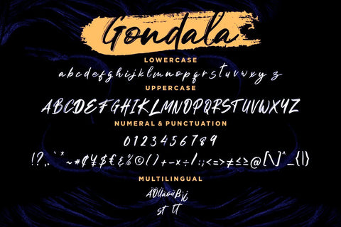 Gondala Handbrush Typeface Font Creatype Studio 