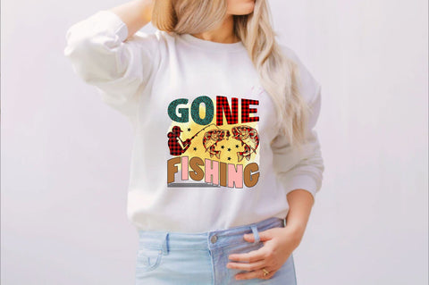 Gone Fishing Sublimation SVGArt 