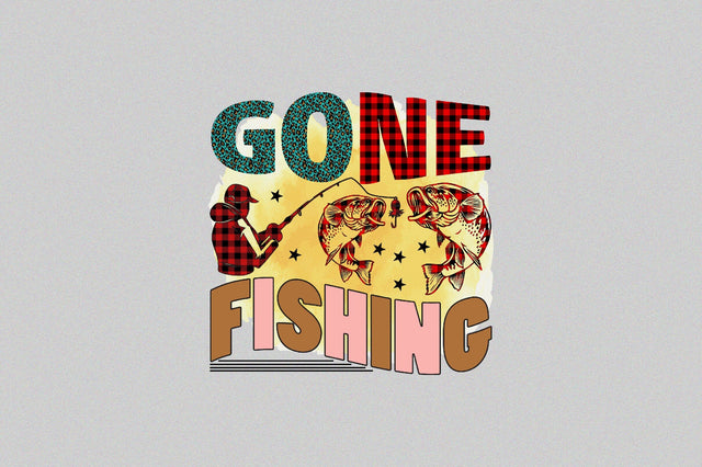 Gone Fishing Sublimation SVGArt 