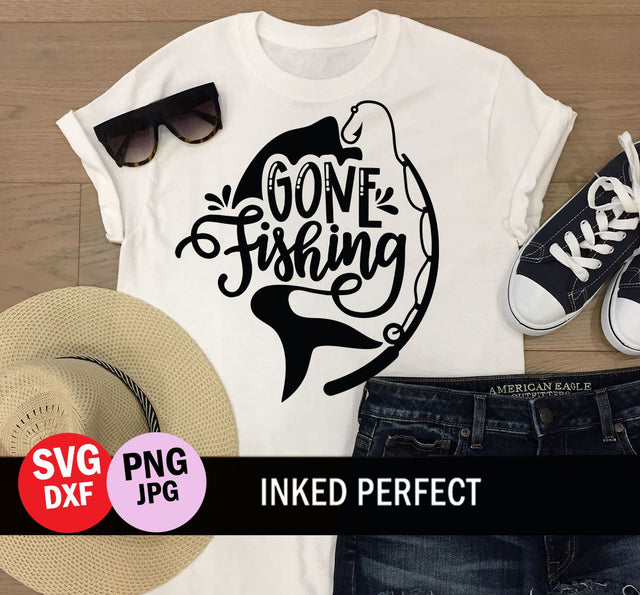Gone Fishing SVG Inked Perfect 
