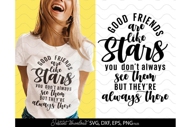 Good Friends Are Like Stars | Bestie SVG | Best Friends Forever SVG | Best Friends SVG SVG March Design Studio 