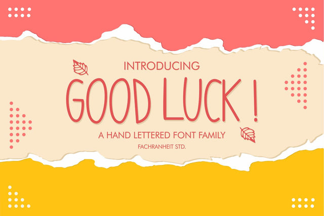 Good Luck ! Font Fachranheit Studio