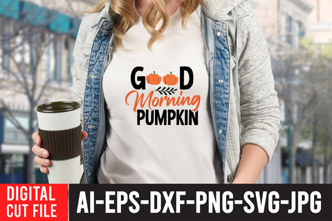 Good Morning Pumpkin SVG Cut File , Fall SVG Bundle SVG BlackCatsMedia 