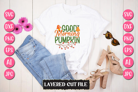 Good Morning Pumpkin SVG Cut File SVG Newmockups 