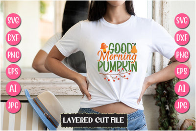 Good Morning Pumpkin SVG Cut File SVG Newmockups 