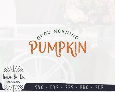 Good Morning Pumpkin SVG Files | Fall Sign SVG | Autumn SVG | Pumpkins SVG | Commercial Use | Cricut | Silhouette | Digital Cut Files () SVG Ivan & Co. Designs 
